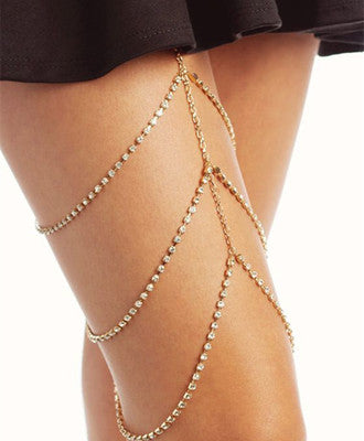 Body chain full of multi-layered leg chains