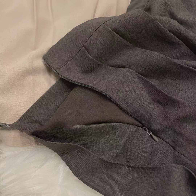 All-match Pleated High Waist A-line Skirt