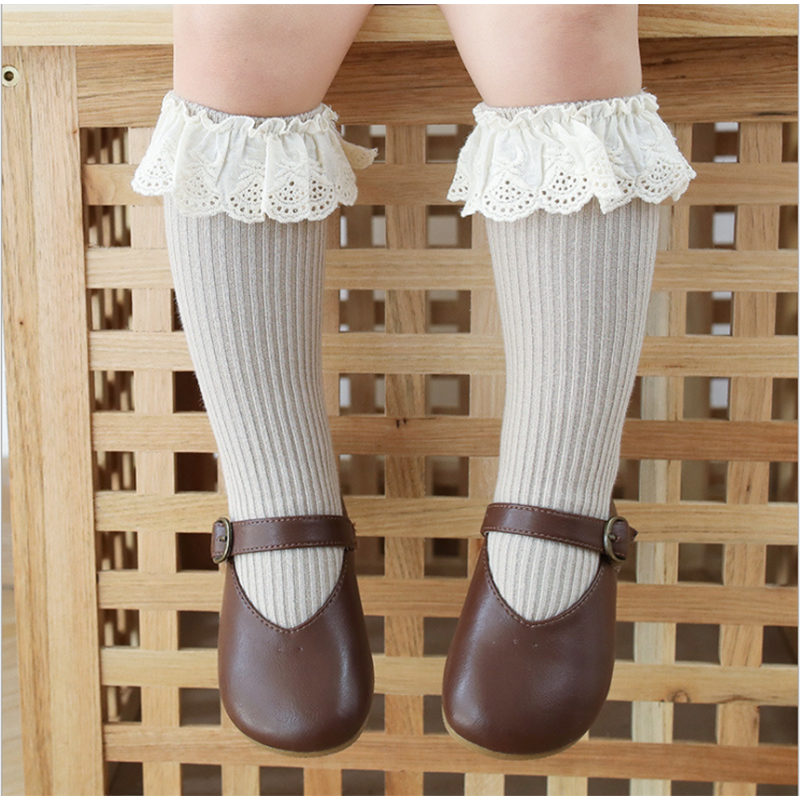 Double needle in tube baby socks