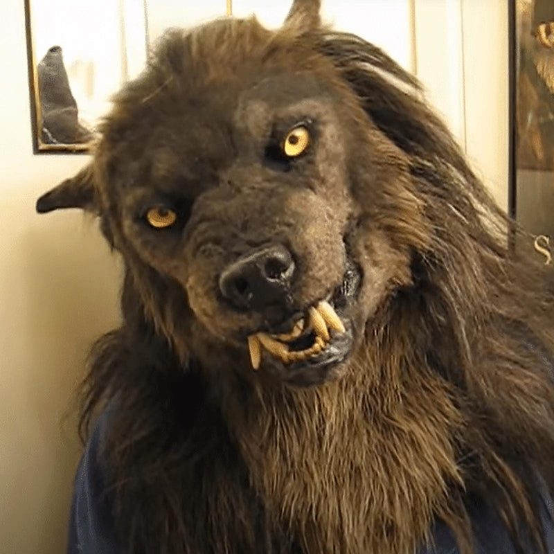 Werewolf Costume Party Mask Halloween Simulation Animal Rotate Headwear Costume Wolf Face Masks Cosplay