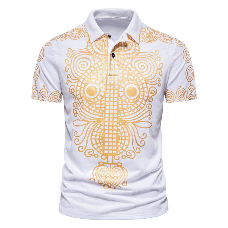 2021 Summer Men Casual Ethnic Short Sleeved