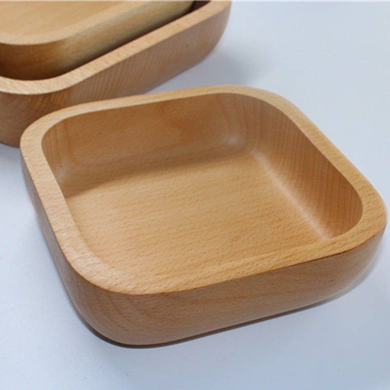 Japanese rubber wood square plate