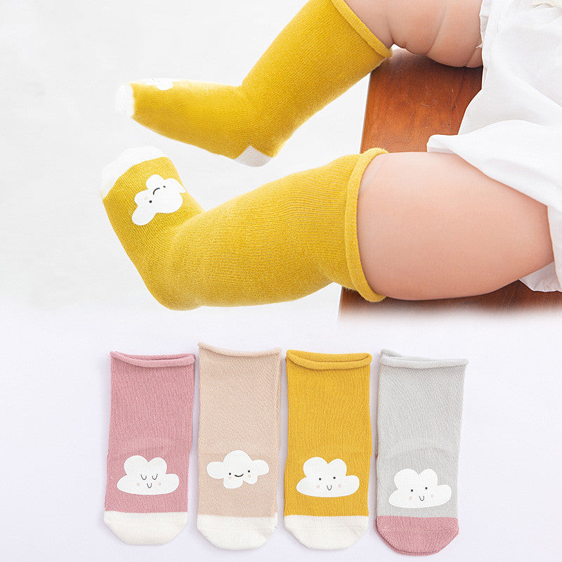 Cartoon heat transfer baby socks