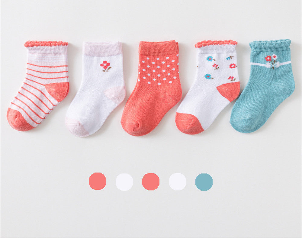 Cute Socks Combed Cotton Children's Middle Tube Men