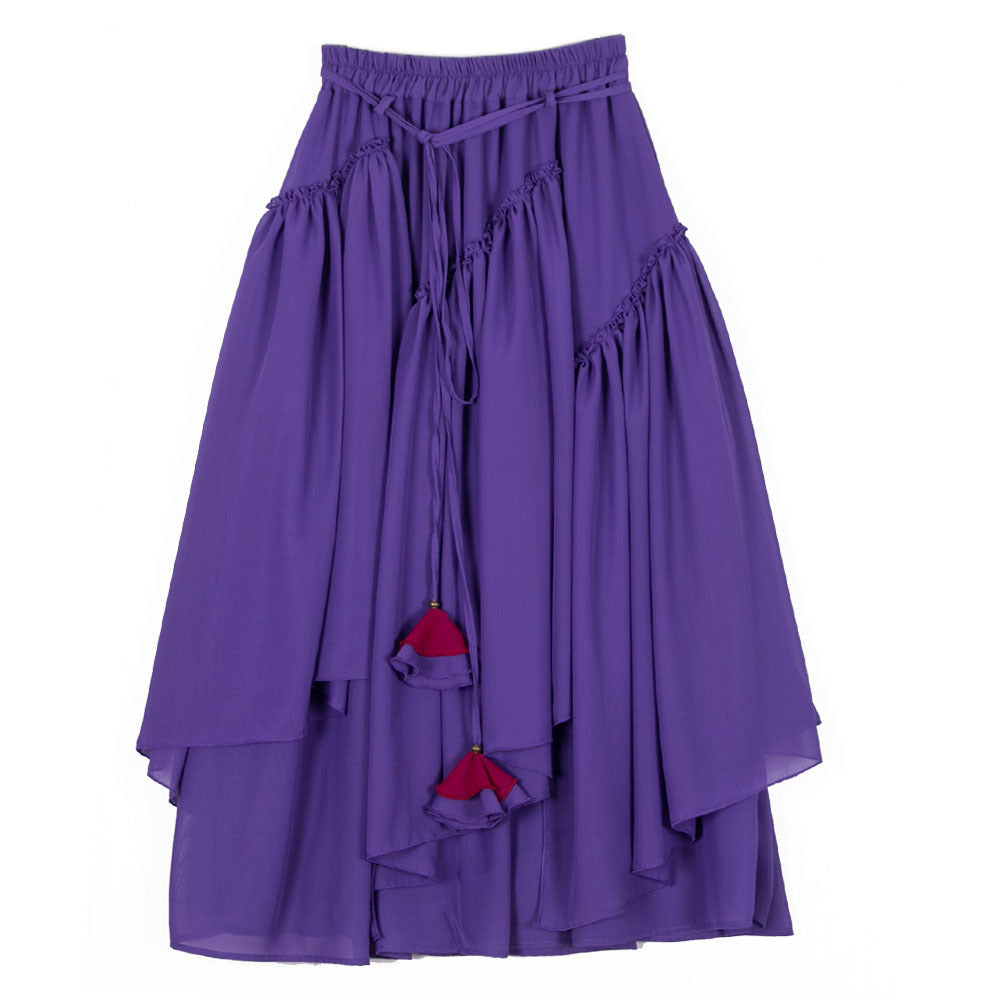 Women's Ethnic Thin Chiffon Skirt Irregular