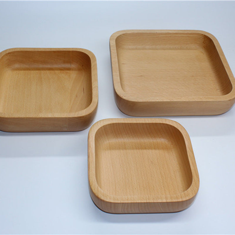 Japanese rubber wood square plate