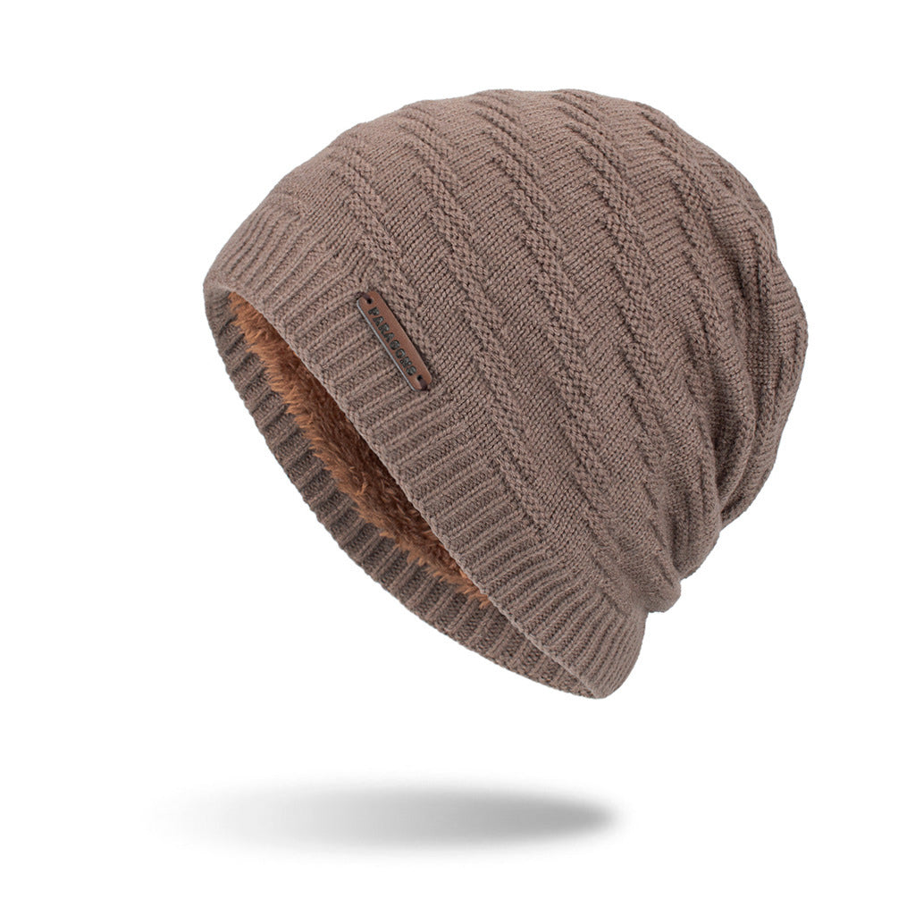 Knitted Winter Fleece Warm Head Men's Outdoor Hat