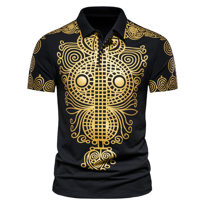 2021 Summer Men Casual Ethnic Short Sleeved