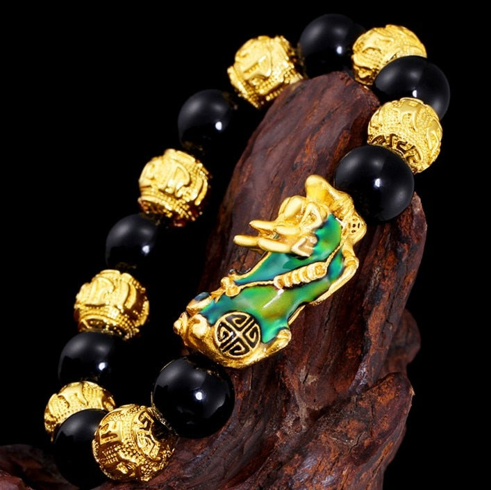 New Arrival change color pixiu bracelets Sand gold bracelet for Men