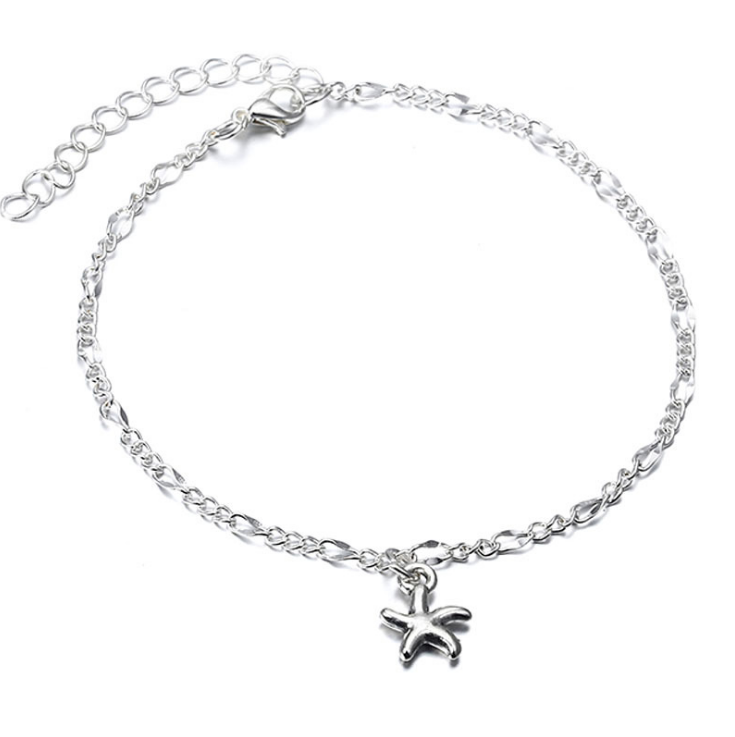 Personality Anklet Silver Beach Yoga Starfish Pendant