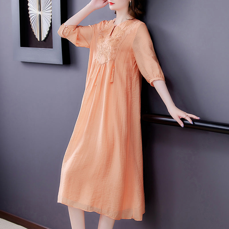 The Dress Is High-end And Western Style In Summer To Cover The Belly And Look Thin