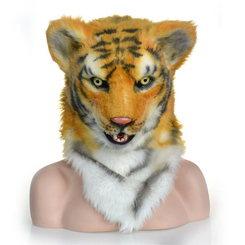 Cosplay Shooting Props Plush Animal Headgear tiger mask