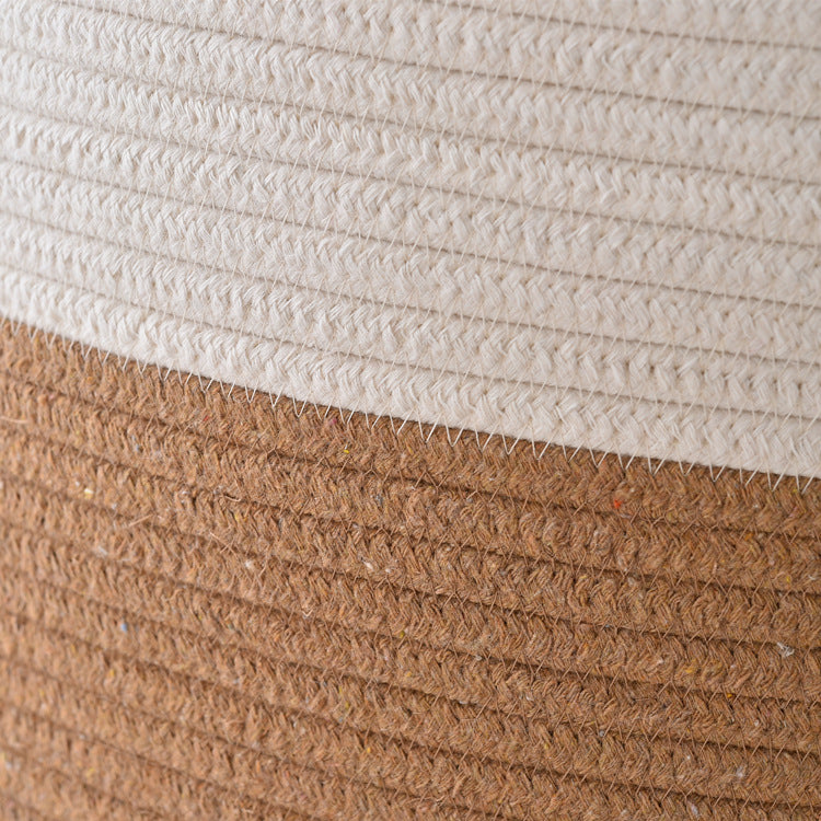 Cotton cord woven storage basket