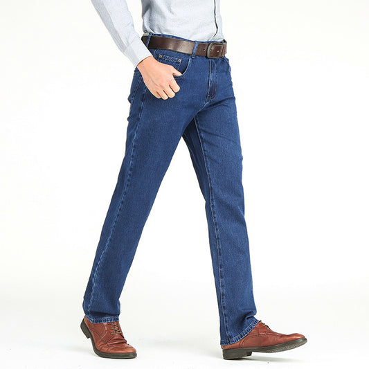 Men's Mid-rise Casual Slim Straight-leg Jeans