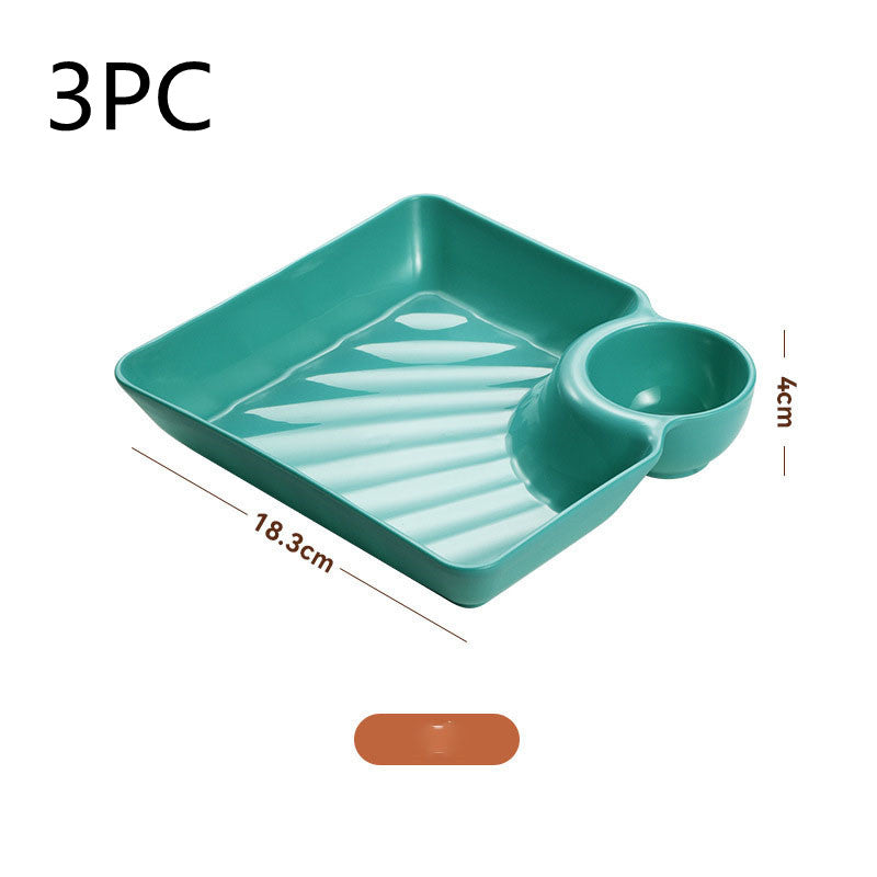 Dumpling Plate With Vinegar Dish Dumpling Plate Dinner Plate Square Plate