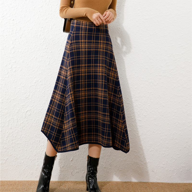 Knitted Skirt Autumn And Winter Mid Length