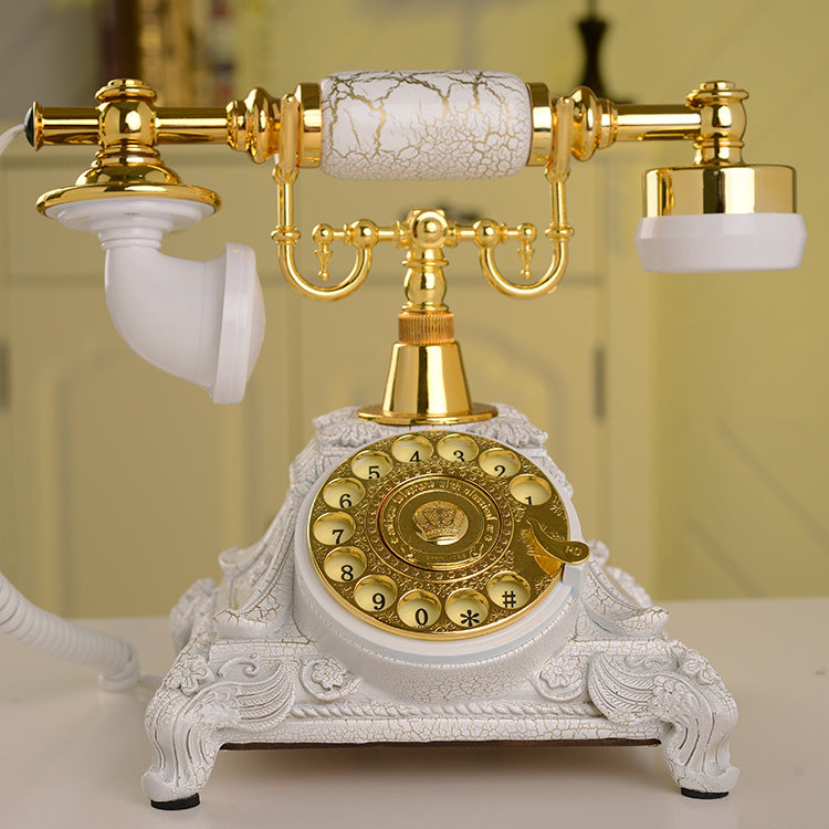 European Retro Telephone Sets Rotating Turntable Telephone