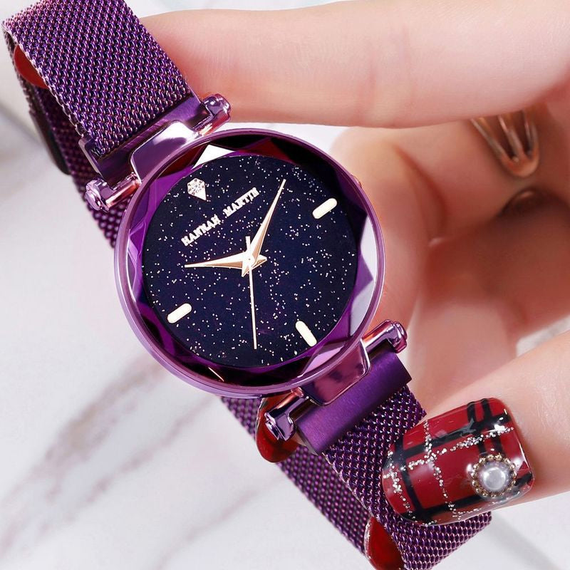 Starry female watch magnet watch