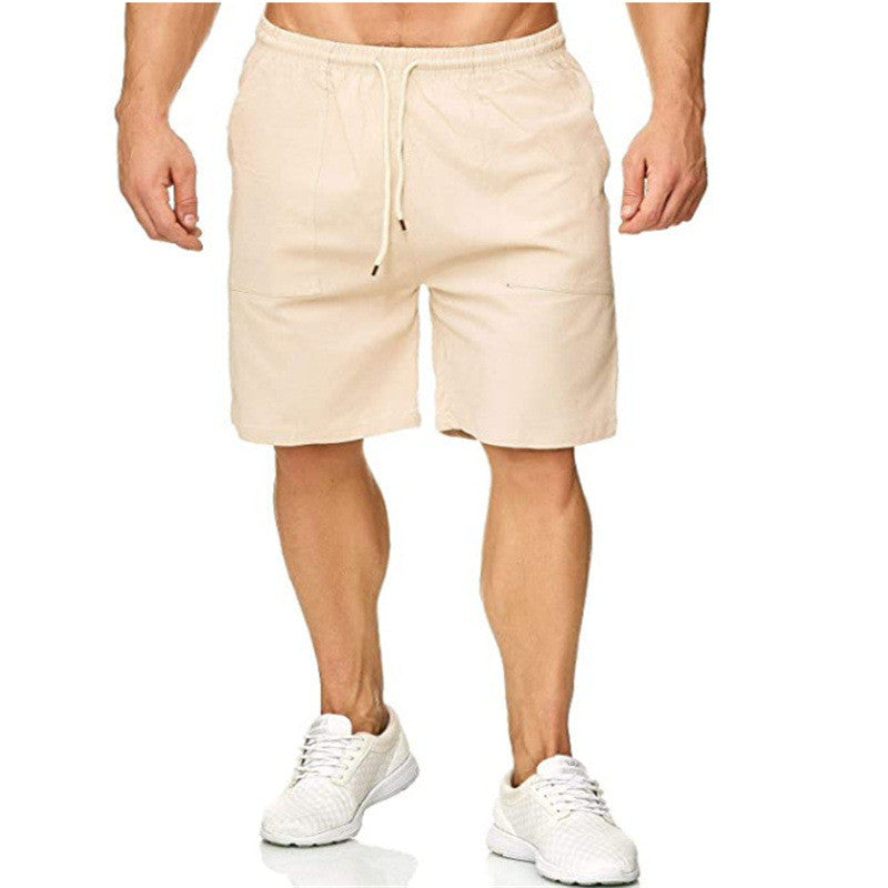 Men's Sports And Leisure Cotton And Linen Shorts Men