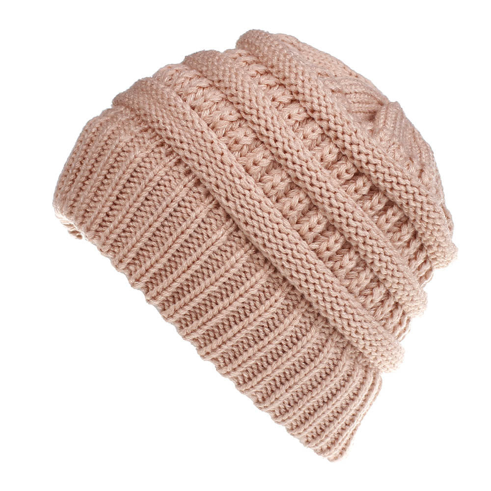 Women's Solid Color Wool Knitted Hat