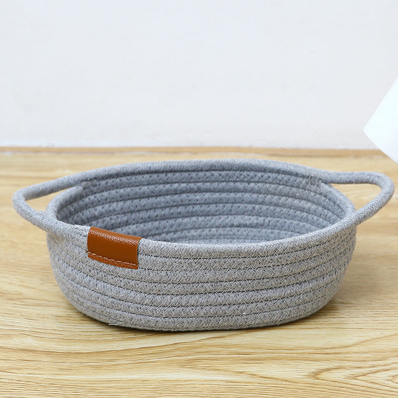 Nordic Minimalist Cotton Rope Desktop Storage Basket