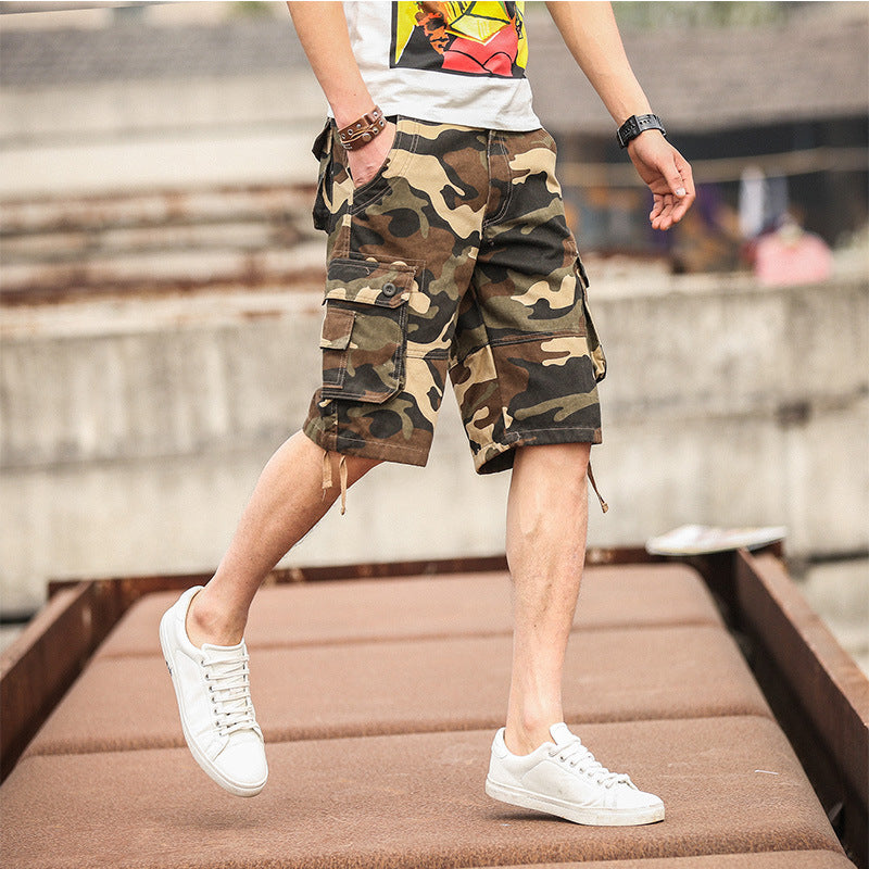 Shorts Summer Men Multi-Pocket Pants Shorts Men's Casual Loose Men's Pants