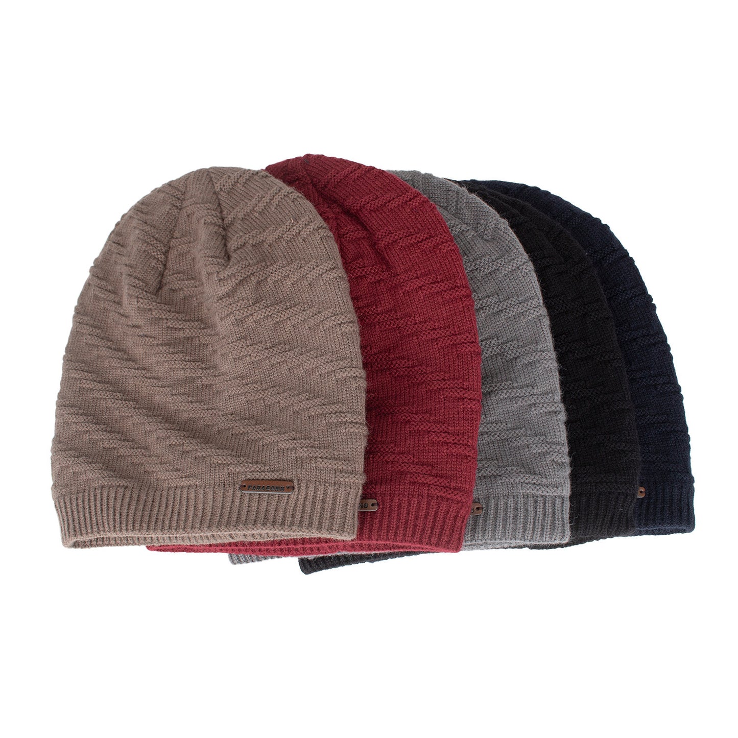 Knitted Winter Fleece Warm Head Men's Outdoor Hat