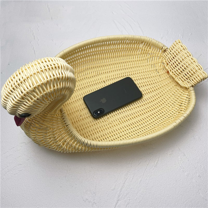 Wicker Woven Basket Bamboo Basket Rattan Woven Bamboo Basket Ornaments Storage Basket