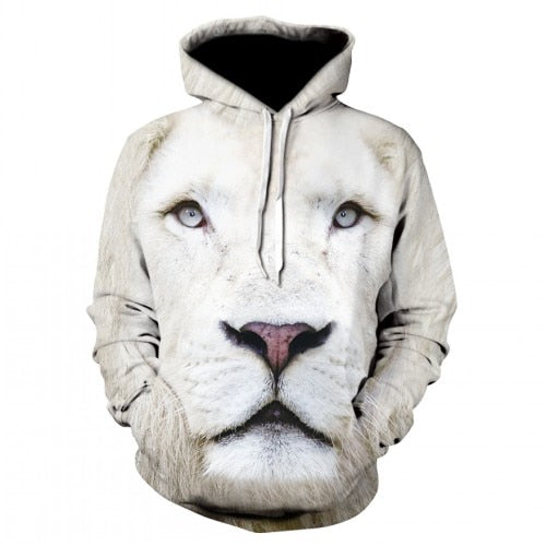 Fashion Digital Print Lion Hooded sweatshirt