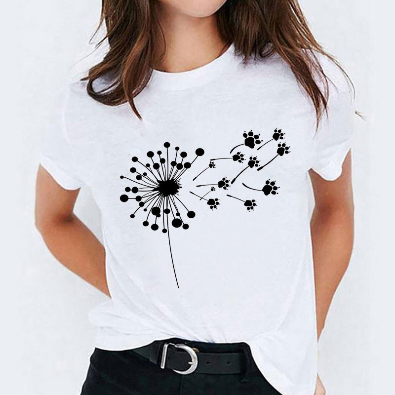 Cartoon Love Sweet Cute Short Sleeve