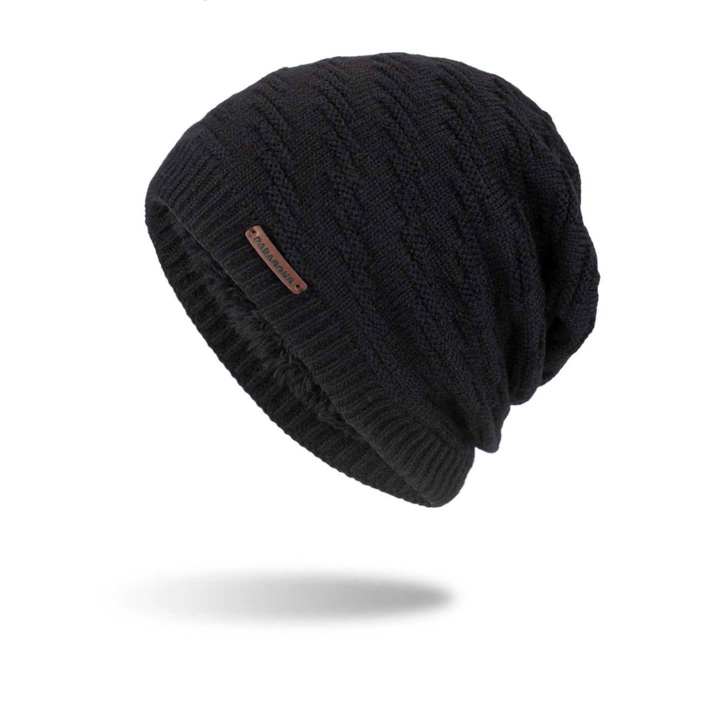 Knitted Winter Fleece Warm Head Men's Outdoor Hat