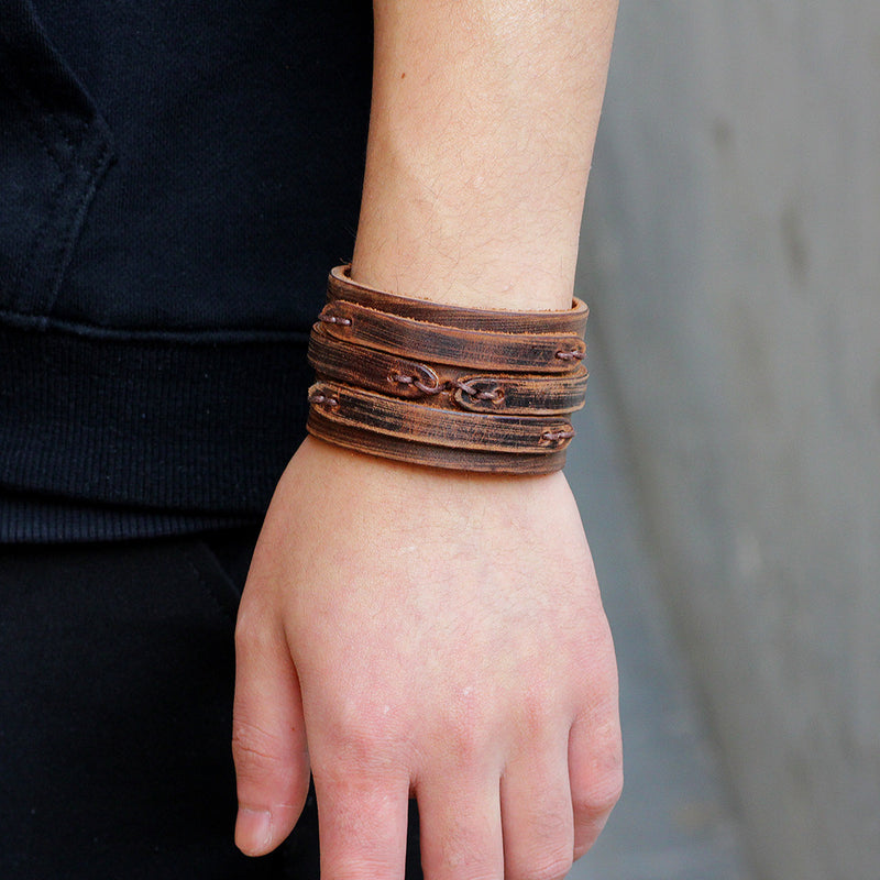 European And American Retro Fashion Leather Bracelet For Men