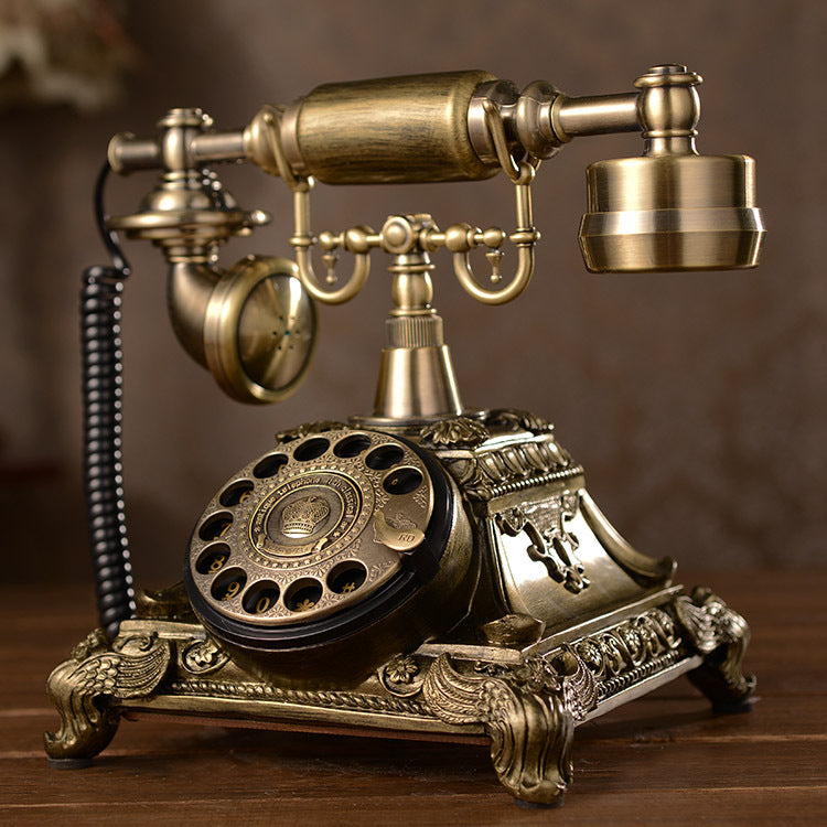 European Retro Telephone Sets Rotating Turntable Telephone