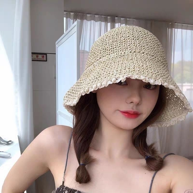 UV Protection Bow Straw Hat