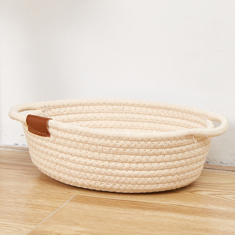 Nordic Minimalist Cotton Rope Desktop Storage Basket