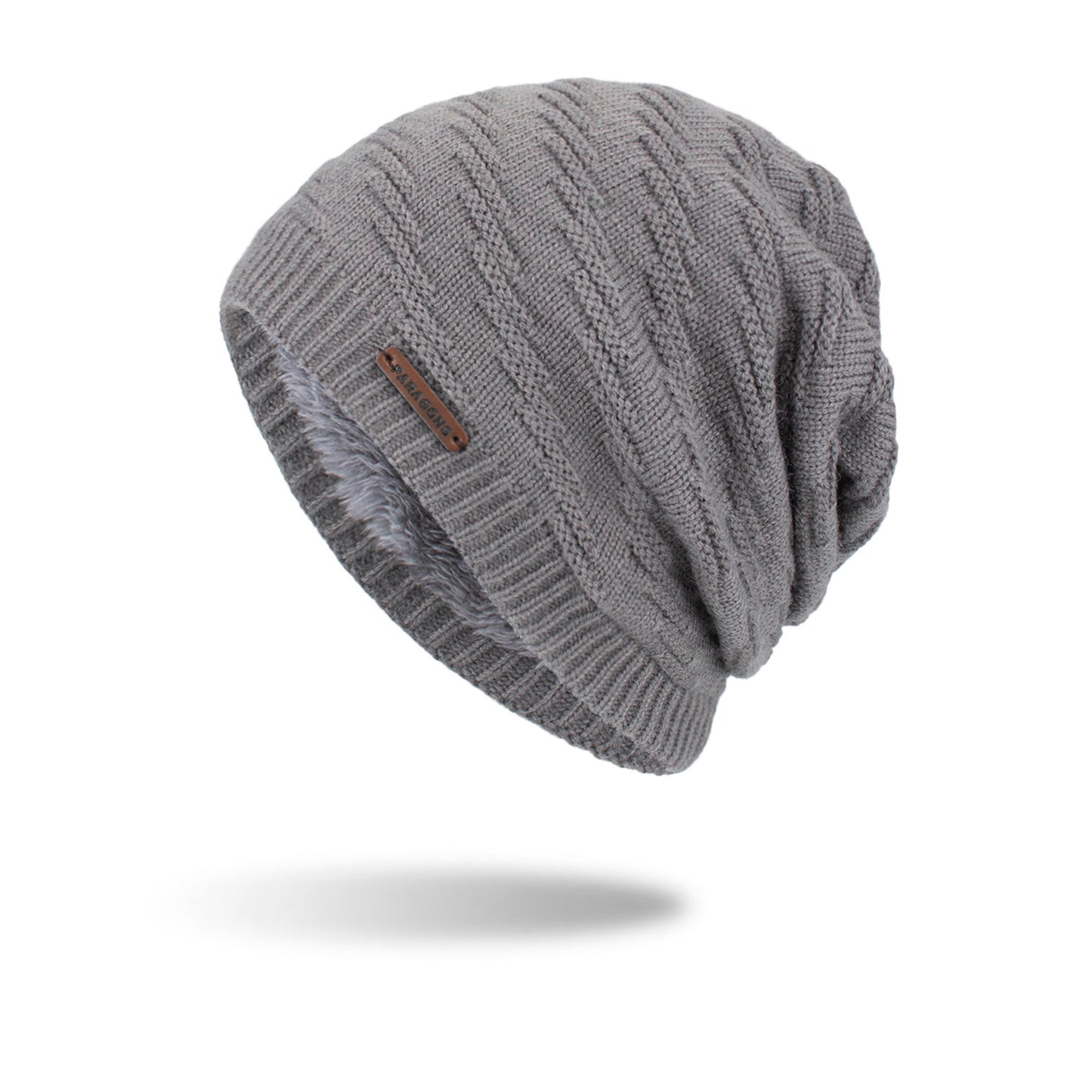 Knitted Winter Fleece Warm Head Men's Outdoor Hat