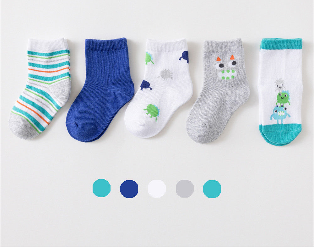 Cute Socks Combed Cotton Children's Middle Tube Men