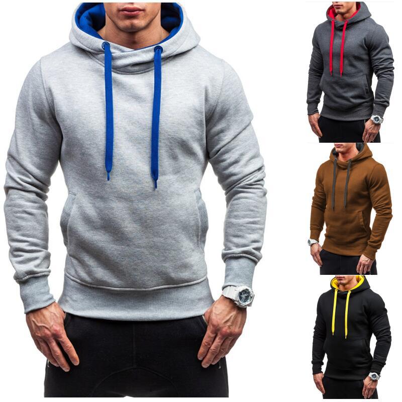 Men's Plus Size Contrast Hoodie Pullover Hood