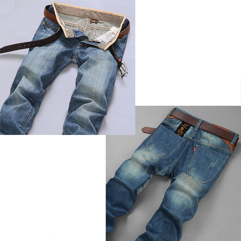 Men's Jeans Straight Loose Trend Wild Youth Tide Brand Casual Self-cultivation