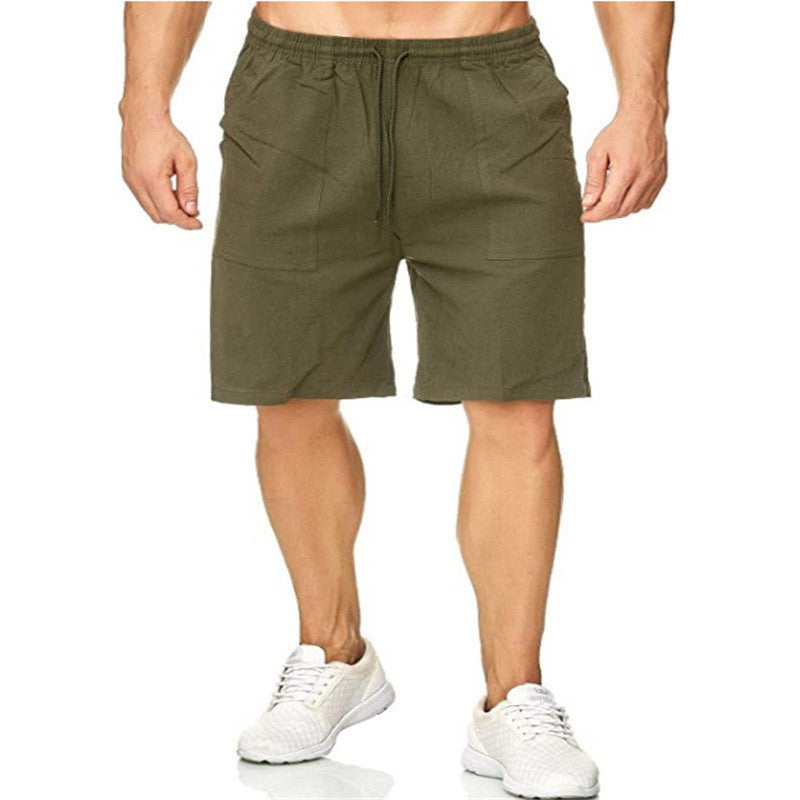 Men's Sports And Leisure Cotton And Linen Shorts Men