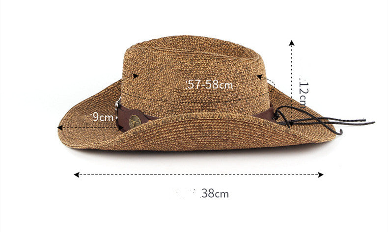 Mixed Color Straw Hat Western Straw Cowboy Hat