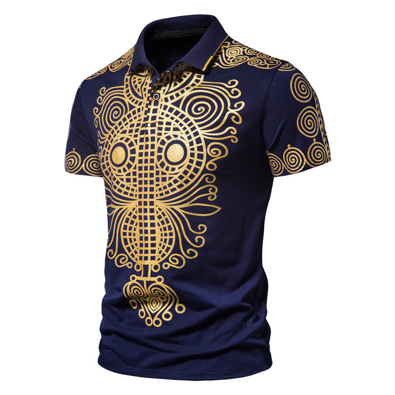 2021 Summer Men Casual Ethnic Short Sleeved