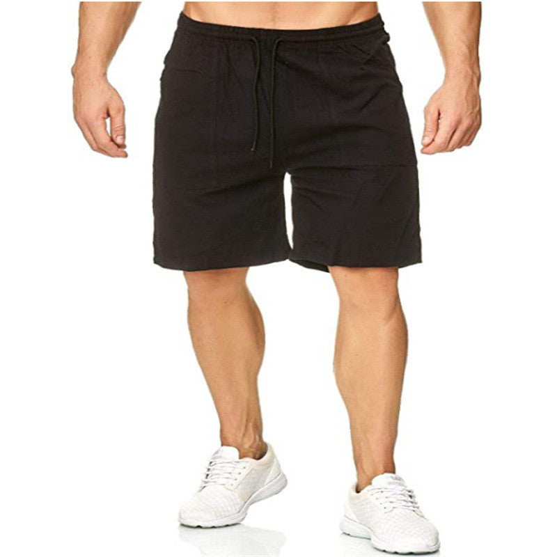 Men's Sports And Leisure Cotton And Linen Shorts Men