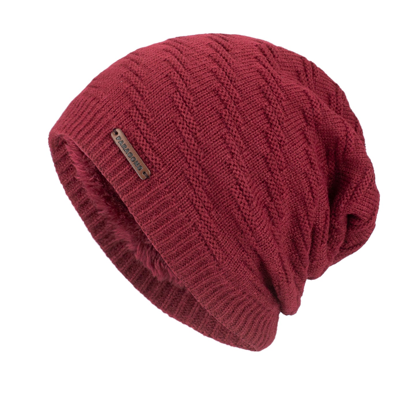 Knitted Winter Fleece Warm Head Men's Outdoor Hat