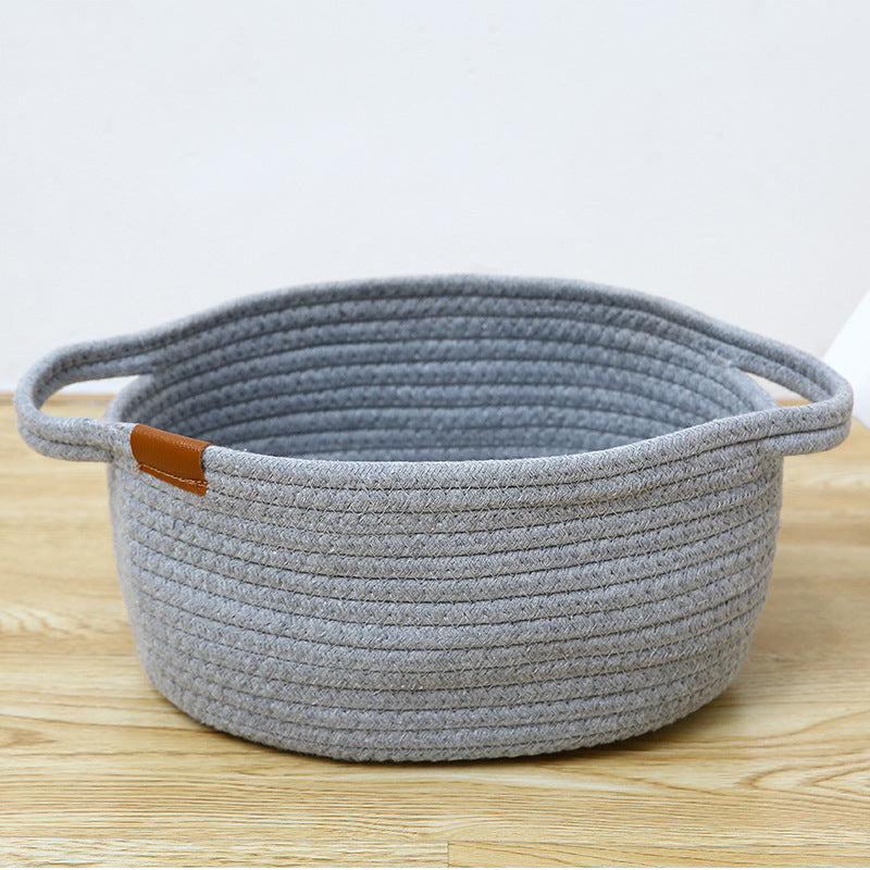 Nordic Minimalist Cotton Rope Desktop Storage Basket