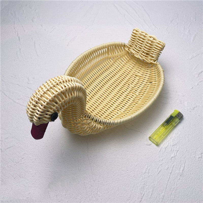 Wicker Woven Basket Bamboo Basket Rattan Woven Bamboo Basket Ornaments Storage Basket